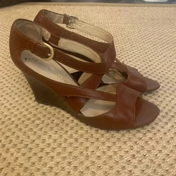 Franco Sarto‎ vintage summer heel. Real leather size 10 - Picture 1 of 3